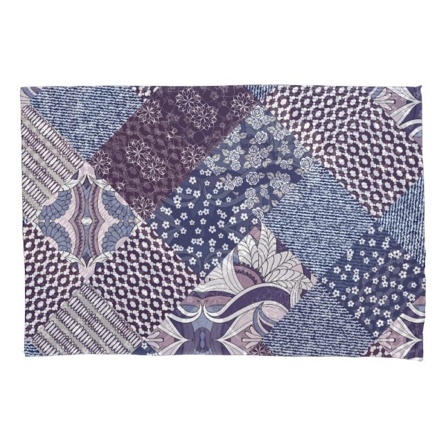 Funda De Cojín Doodle De Patchwork: Viejo Boho Seamless. (Anverso)