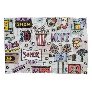 Funda De Cojín Doodles de la serie de televisión: Divertido conju