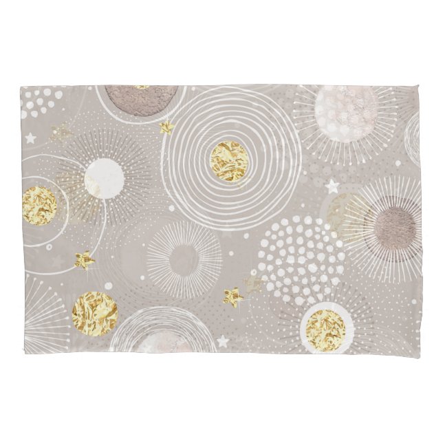 Funda De Cojín Doodles de navidades: fondo de Relieve metalizado  (Anverso)