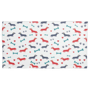 Funda De Cojín Doxies y patas coloridas de perro de Dachshund