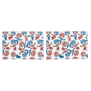 Funda De Cojín Dr. Seuss Cosa Uno Cosa Dos Patrón de bandera de