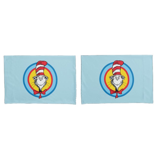 Funda De Cojín Dr. Seuss | Gato en el gráfico de la cabeza del Go (Anverso - Set)