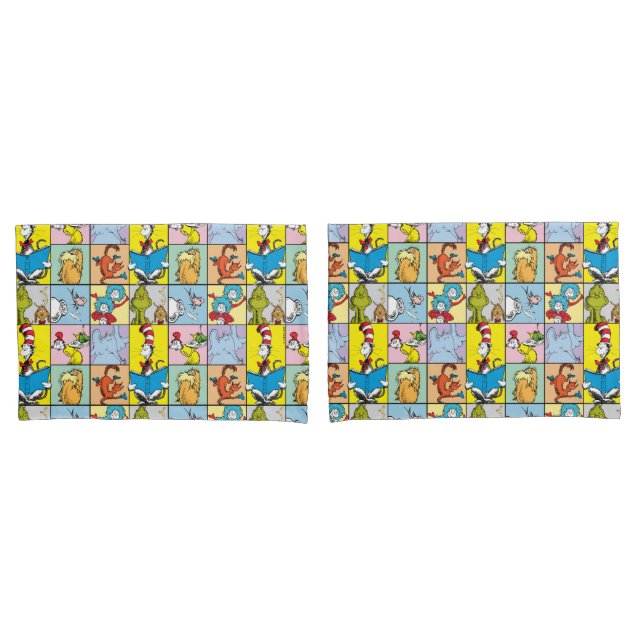 Funda De Cojín Dr. Seuss | Gráfico de historias (Anverso - Set)