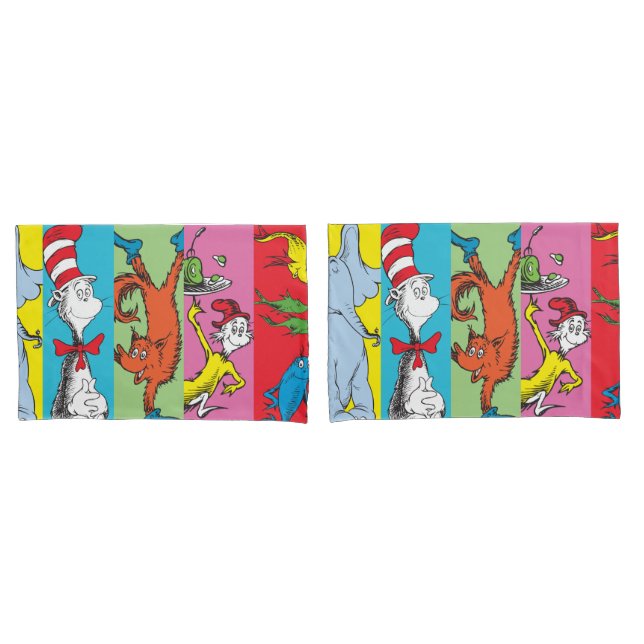 Funda De Cojín Dr. Seuss | Sección de caracteres (Anverso - Set)