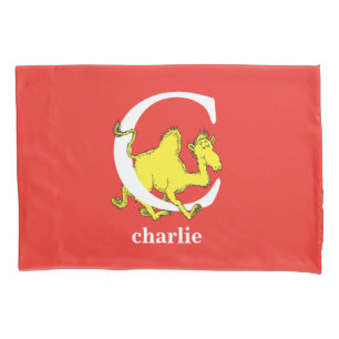 Funda De Cojín Dr. Seuss's ABC: Letter C - White   Add Your Name