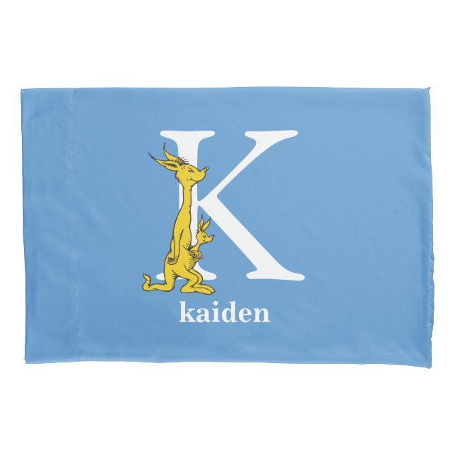 Funda De Cojín Dr. Seuss's ABC: Letter K - White | Add Your Name (Anverso)