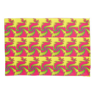 Funda De Cojín Dragon Fractal Pillowcase chino de Año Nuevo