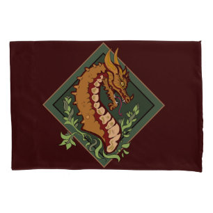 Funda De Cojín Dragón marrón estilizado
