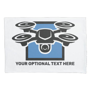 Funda De Cojín Drone de texto de personalizado