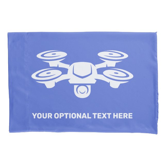 Funda De Cojín Drone de texto de personalizado (Anverso)