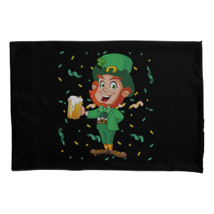 Funda De Cojín Duende bebiendo cerveza Día de San Patricio