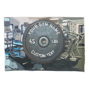Funda De Cojín Dueño vintage de gimnasia o gimnasio de usuario 45