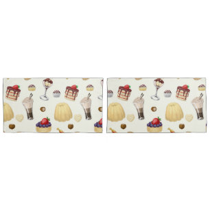 Funda De Cojín Dulce con postres variados.