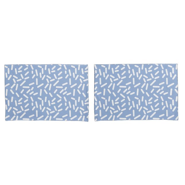 Funda De Cojín Dulce Patrón Geométrico Rosa Azul Pastel (Anverso - Set)