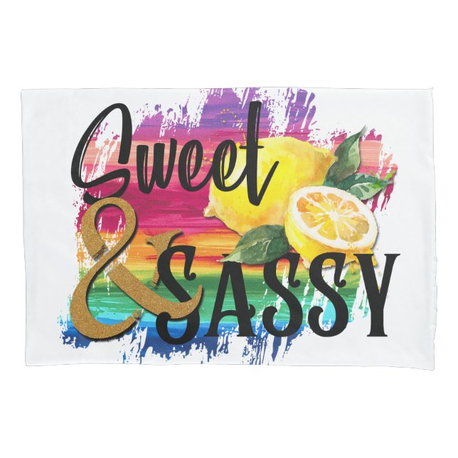 Funda De Cojín Dulce y Sassy (Anverso)