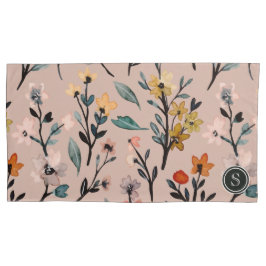 Funda De Cojín Dusty Rosa Boho Floral Watercolor Personalizado