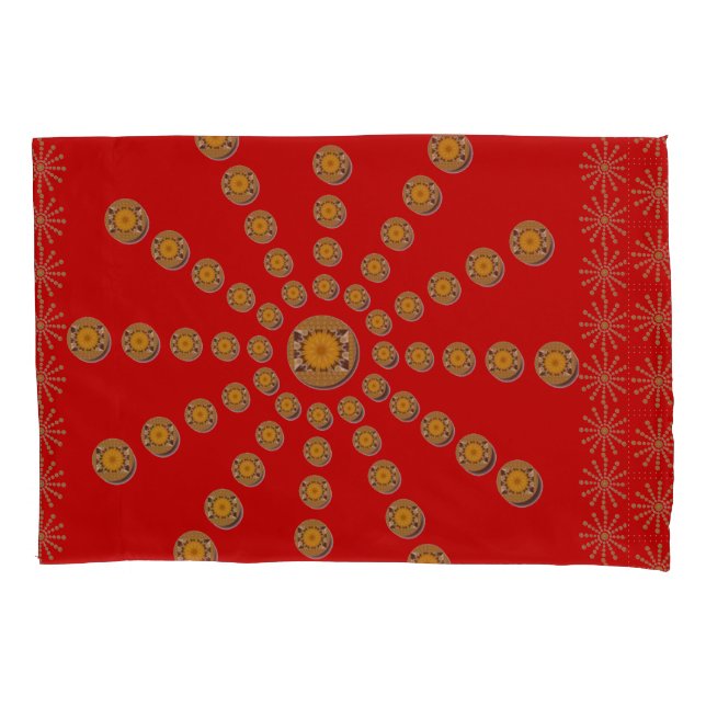 Funda De Cojín Duvet de diseño de puntos de la Polka Roja African (Anverso)