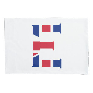 Funda De Cojín E Monograma sobrepuesto en el pcnt de la bandera d