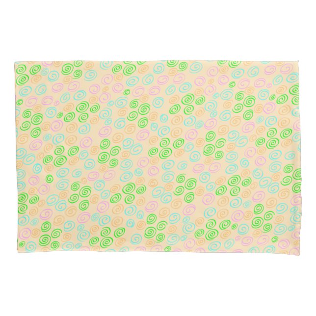 Funda De Cojín Earth Tone Swirl Pattern (Anverso)