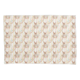 Funda De Cojín Easter Bunny Seamless Fabric – Pastel Cute Rabbit 