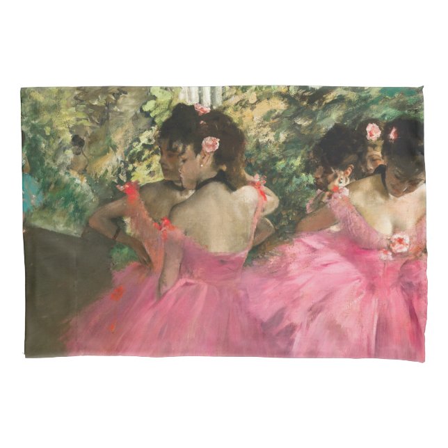 Funda De Cojín Edgar Degas - Bailarinas de rosa (Anverso)