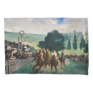 Funda De Cojín Edouard Manet - Las carreras en Longchamp