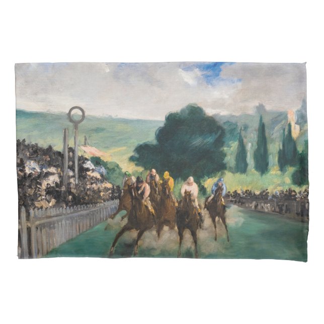 Funda De Cojín Edouard Manet - Las carreras en Longchamp (Anverso)