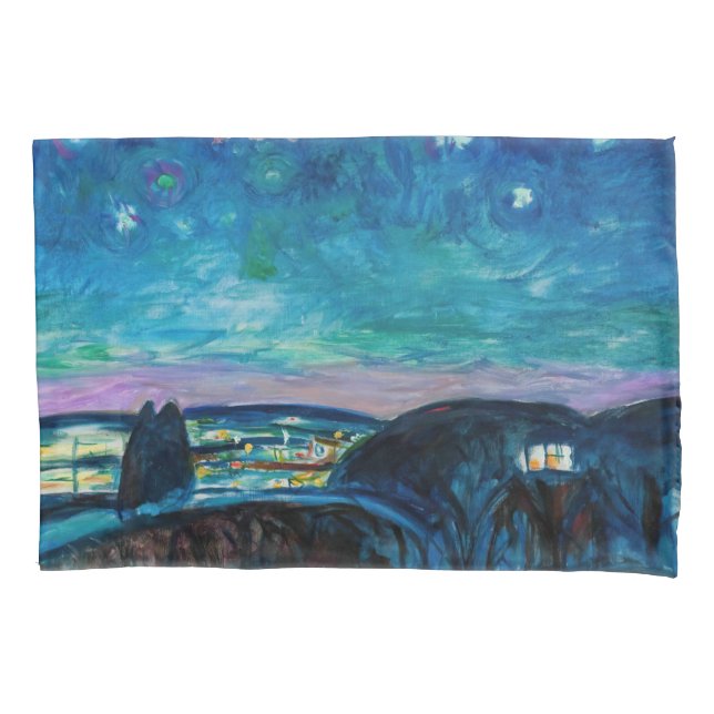 Funda De Cojín Edvard Munch - Noche Starry 1922 (Anverso)
