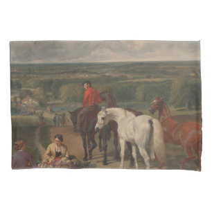 Funda De Cojín Ejercicio de los caballos reales (arte equino)