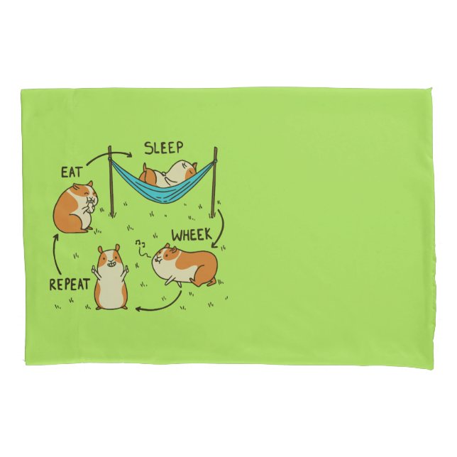 Funda De Cojín El ciclo vital de un cerdo guineano (Anverso)