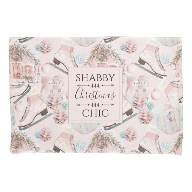 Funda De Cojín El encantador modelo de Navidades rosados chic de  (Anverso)