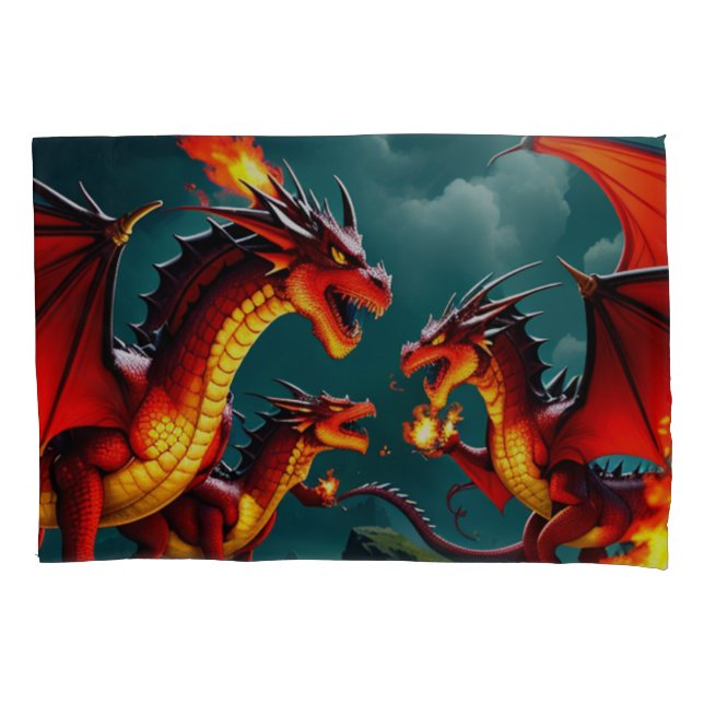 Funda De Cojín El fuego del dragón (Anverso)