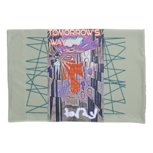 Funda De Cojín El futuro del arte retro de mañana