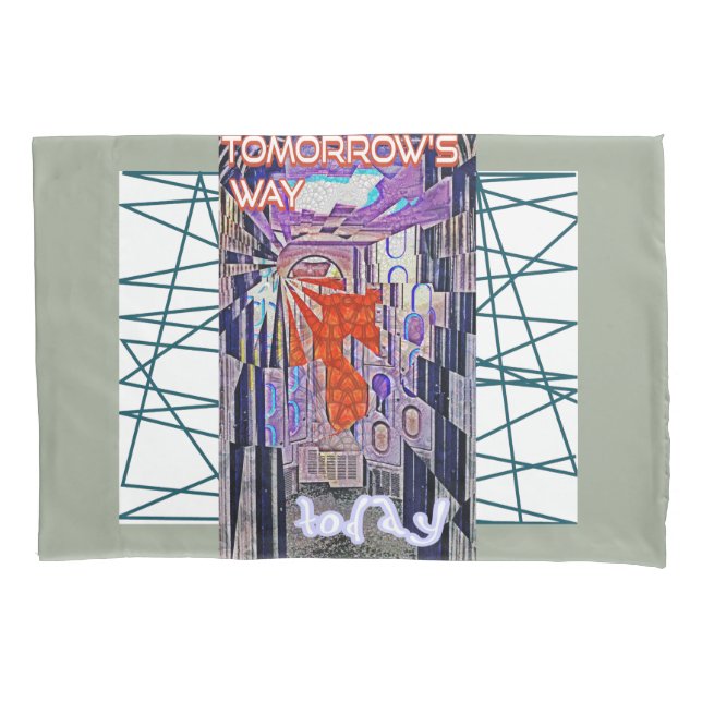 Funda De Cojín El futuro del arte retro de mañana (Anverso)