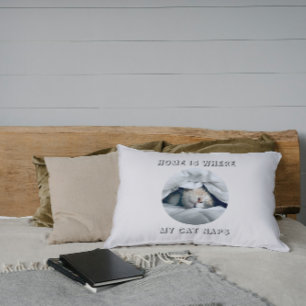 Funda De Cojín El hogar es donde mi gato toma una siesta personal