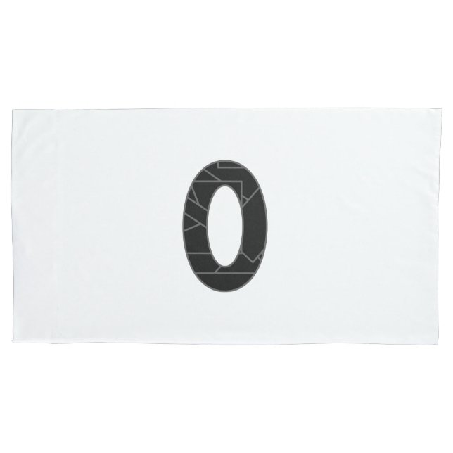 Funda De Cojín El número cero (0) en negro (Anverso)