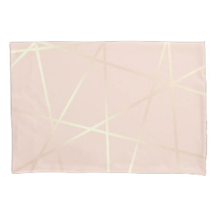 Funda De Cojín El oro color de rosa bonito elegante y se ruboriza