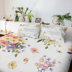 Funda De Cojín El Señor Te Bendice   Cristiano floral