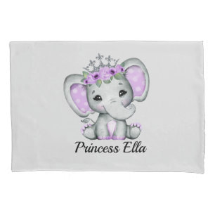 Funda De Cojín Elefante bebé con flores bebé