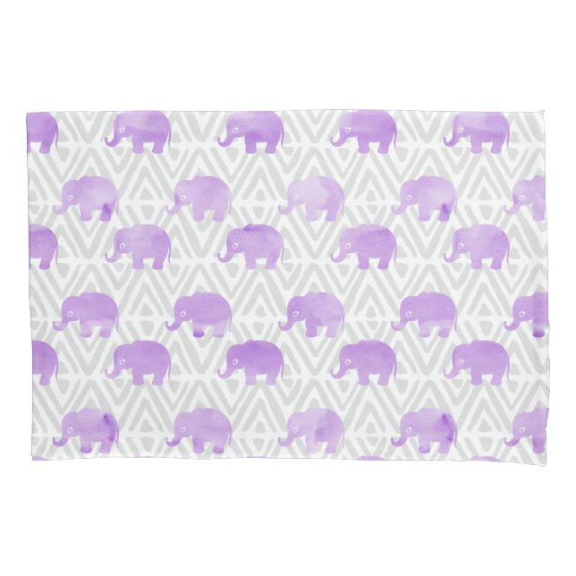 Funda De Cojín Elefante de agua Shibori Primitive Chevron (Anverso)