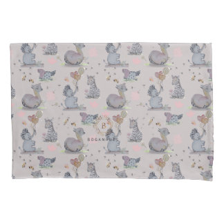 Funda De Cojín "Elefante de Elefante y Polka Hen"