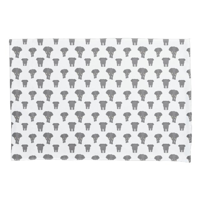 Funda De Cojín Elefante delantero y trasero Animal africano (Anverso)