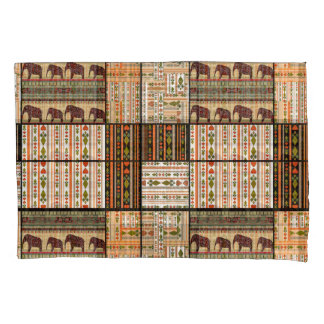 Funda De Cojín Elefantes africanos de patchwork: Textura fundamen
