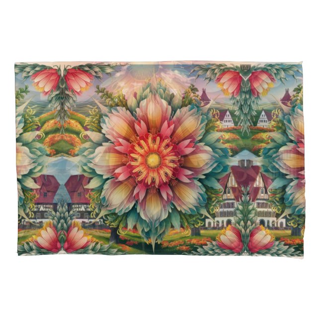 Funda De Cojín Elegancia floral: almohada de cuerpo de estampado  (Anverso)