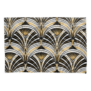 Funda De Cojín Elegancia negra de oro en el Art Deco: 2000 ruidos