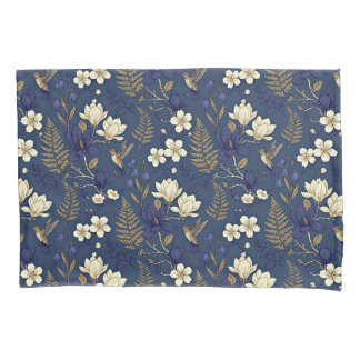 Funda De Cojín Elegant blue and beige floral
