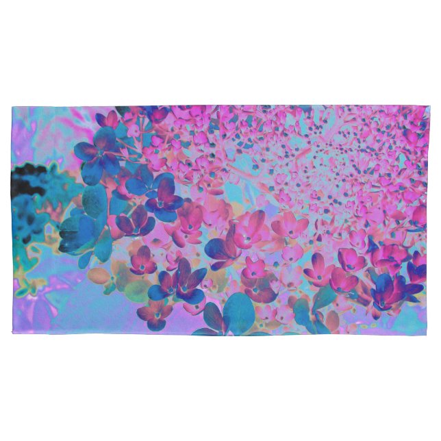 Funda De Cojín Elegant Dark Blue and Magenta Limelight Hydrangea (Anverso-izquierdo)