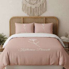 Funda De Cojín Elegant Dusty Rose Simple Flower Name