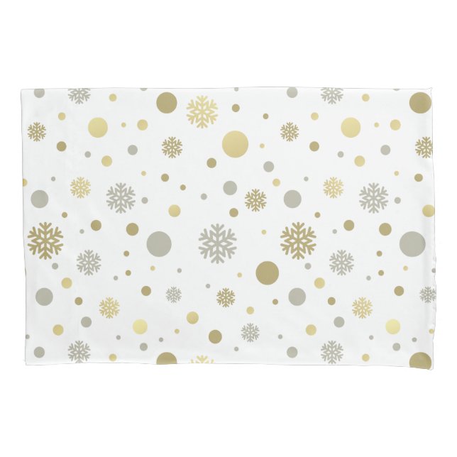 Funda De Cojín Elegant yellow and white gray merry Christmas  (Anverso)