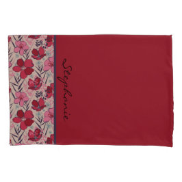 Funda De Cojín Elegante Anemone Rojo